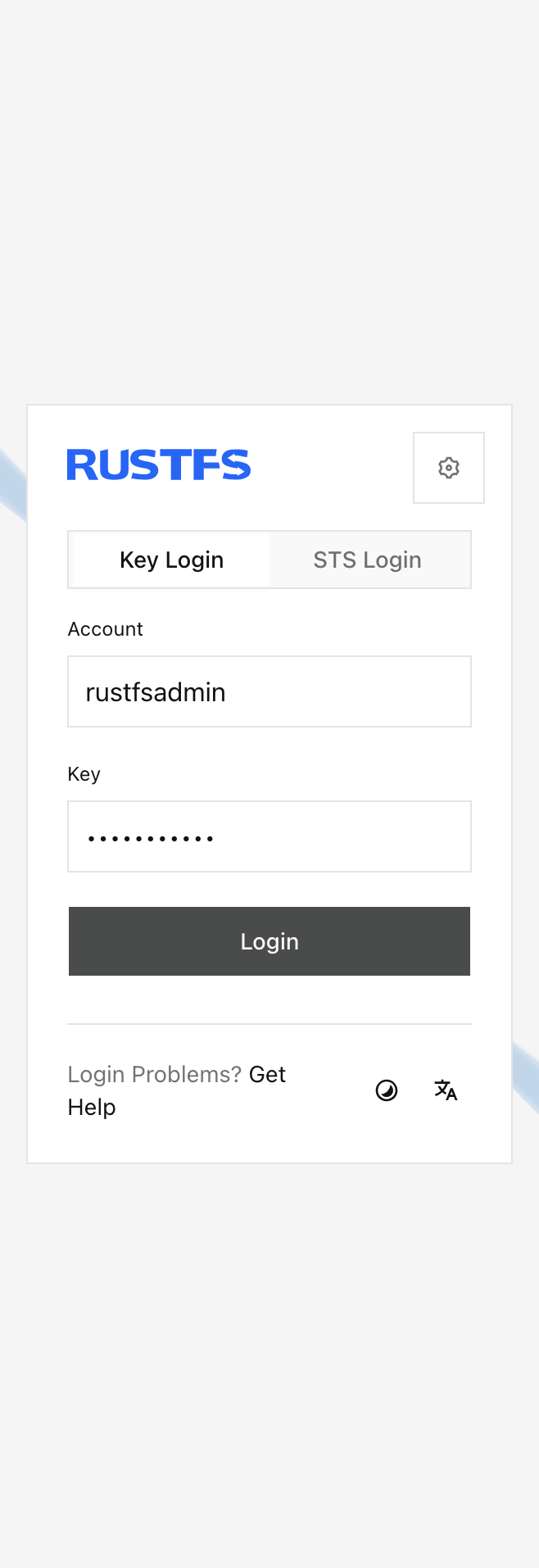 RustFS Console mit der Bucket-Liste und dem ausgewählten Backup-Bucket my-bucket